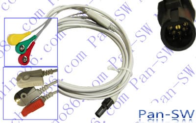 LT one piece ECG cable with leadwire